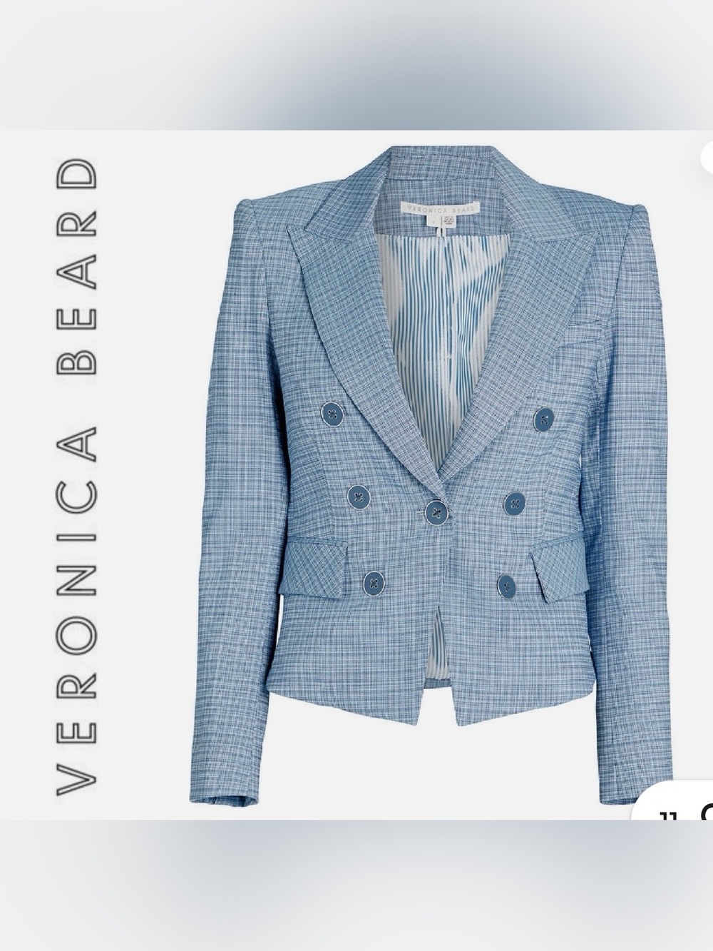 VERONICA BEARD DIEGO DICKEY JACKET size 8 NWT